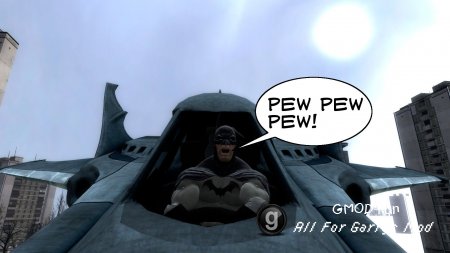 Batwing and Batmobile props