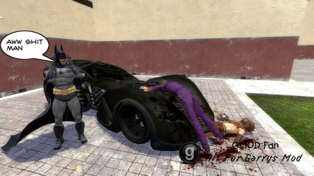 Batwing and Batmobile props