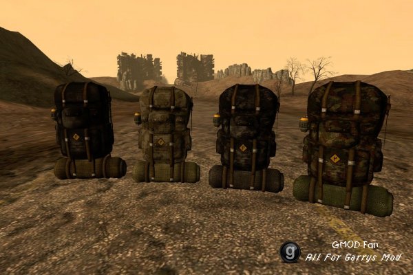 FO3 custom camping styled backpack port