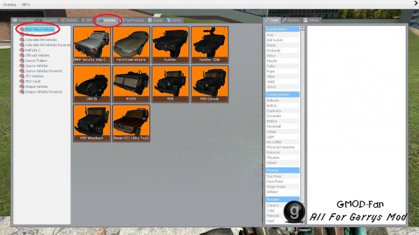 Black Mesa Driveable Vehicles