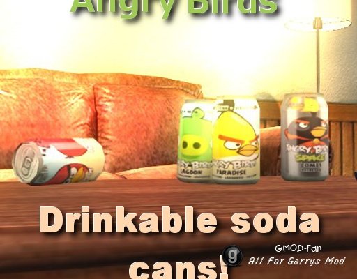 AngryBirds soda cans