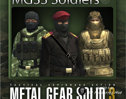 Metal Gear Solid 3: Soldier Playermodels and NPCs