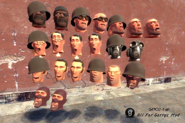 Meet The Soldier bodygroup heads