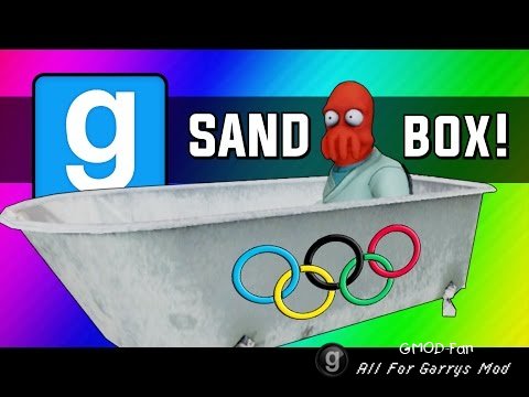 Gmod: Winter Olympics - Sled Build Race & Chaos!