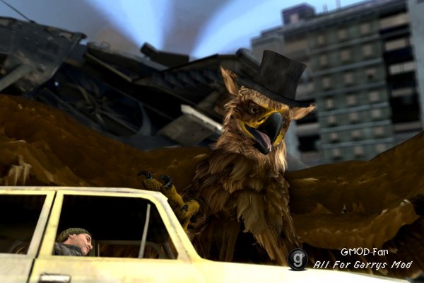 A Gryphon with a Top Hat