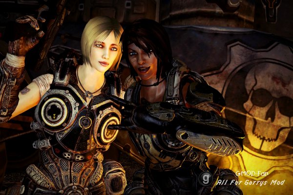 Anya Stroud and Sam Byrne (Gears of War 3)