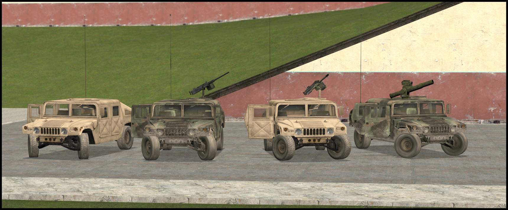 Arma 2 Humvee props