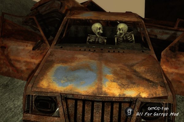 Pose-able Destroyed Car