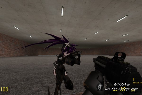 Insane Black Rock Shooter (Digitrevx) Playermodel and NPC