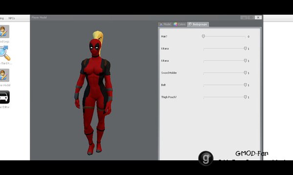 Marvel Heroes Lady Deadpool NPC/Playermodel