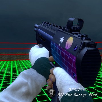 Synthwave-themed SMG reskin