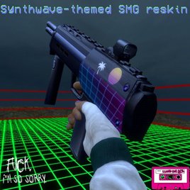 Synthwave-themed SMG reskin