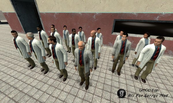Black Mesa Scientist-Citizens (Playermodels and NPCs)