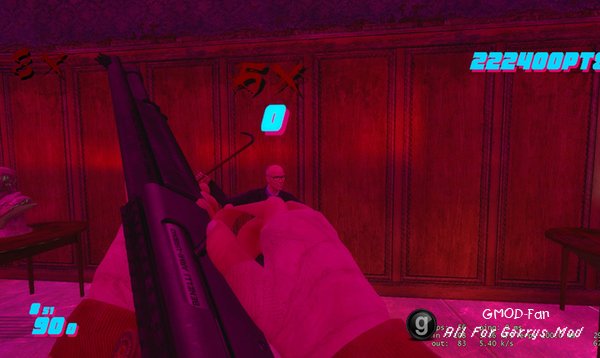 Hotline Miami HUD with text animation