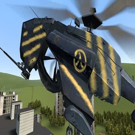 Half Life 2 Lambda Chopper ( Rebel Hunter Chopper ) NPC