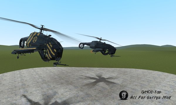 Half Life 2 Lambda Chopper ( Rebel Hunter Chopper ) NPC