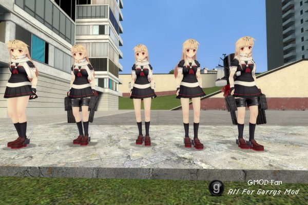 Yuudachi Kai Ni (Kancolle) Playermodel and NPC